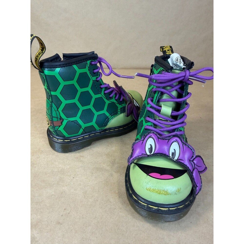 Dr. Martens 1460 TMNT RARE Donatello "Donnie" Combat Boots - Kids Sz 8